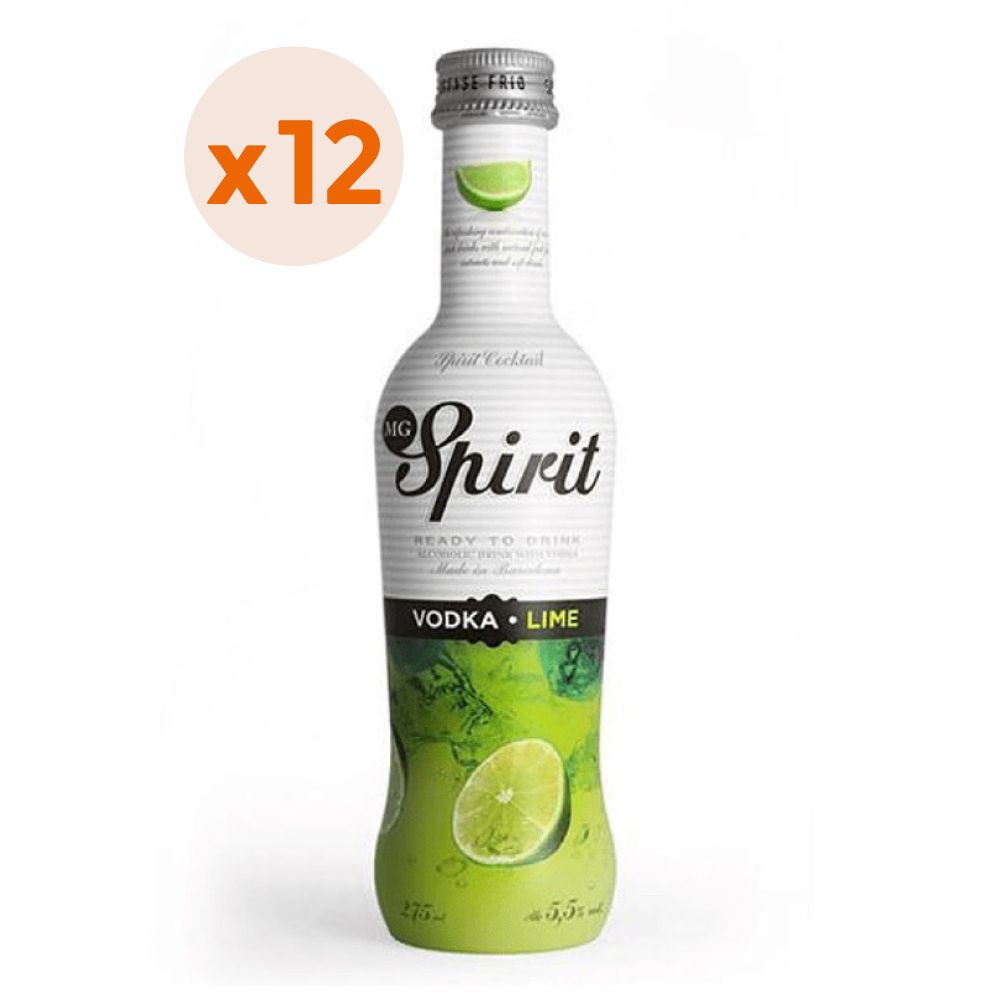 12x Cóctel MG Spirit Vodka Lime 5,5º 275cc