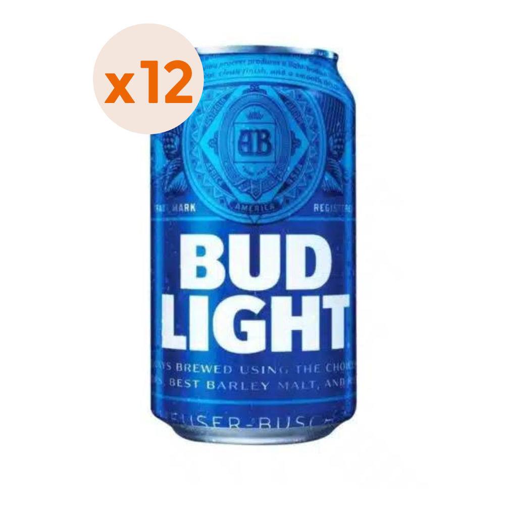 12x Cerveza Bud Light 4.2º Lata 355cc