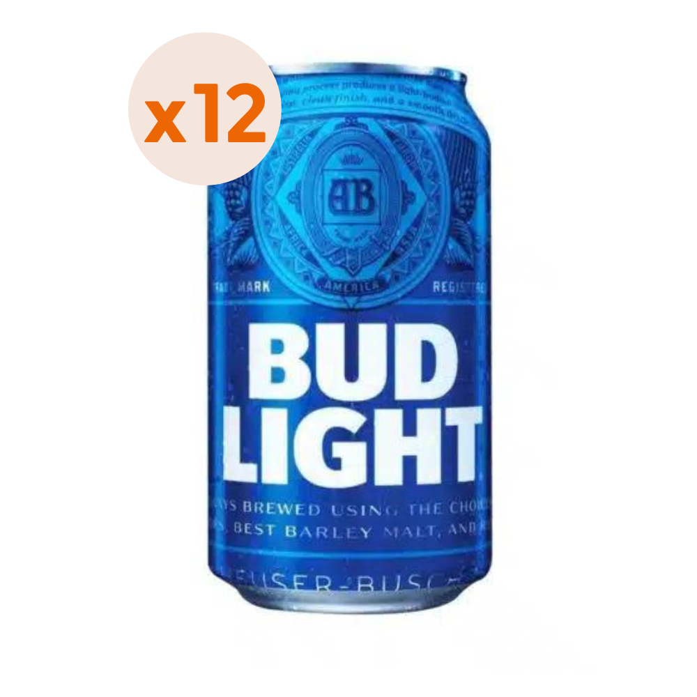 12x Cerveza Bud Light 4,2º Lata 355cc