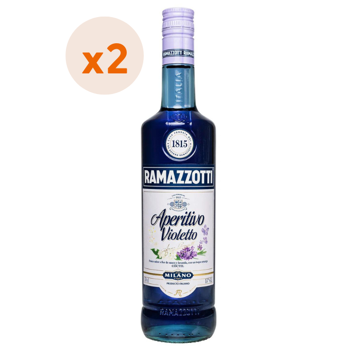2x Licor Aperitivo Ramazzotti Violetto 15º 700cc