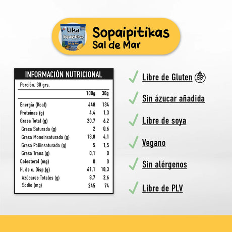Chips Tika Sopaipitikas Sal de Mar 140g