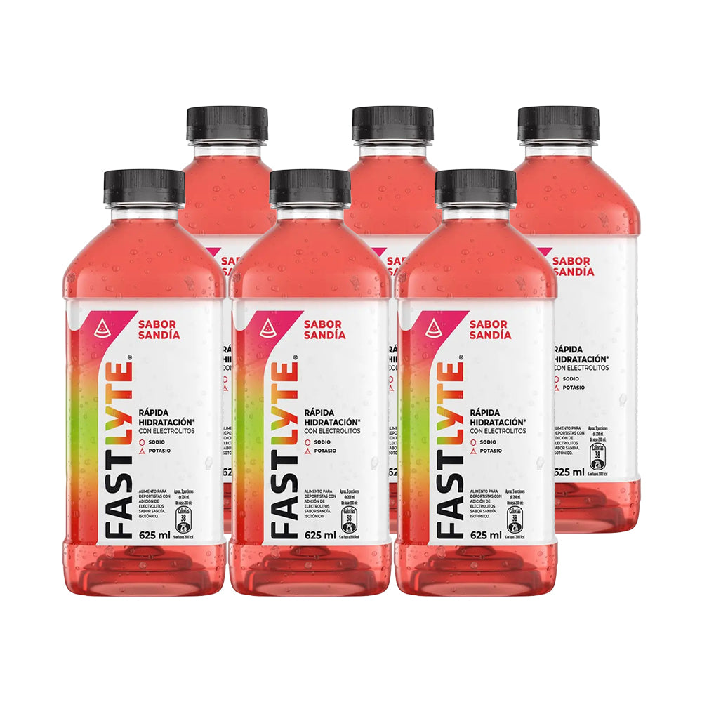 6x Bebida Isotónica Fastlyte Sandia 625cc