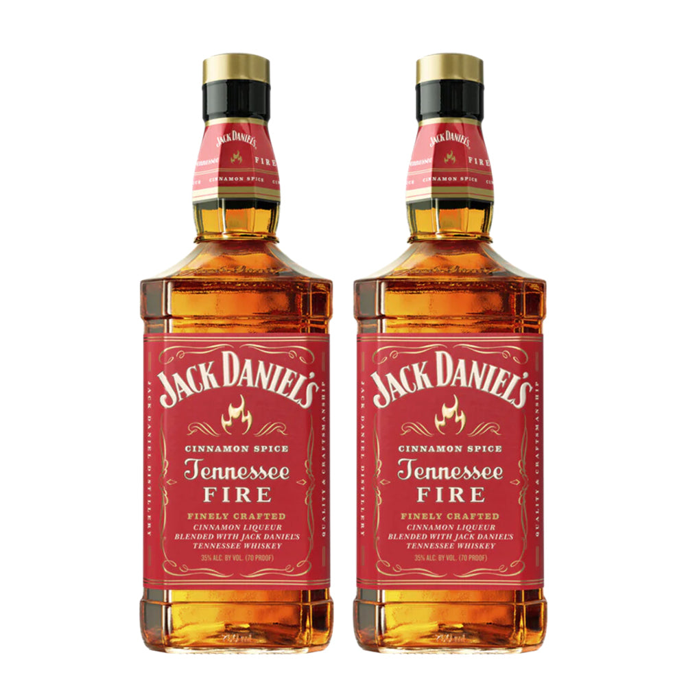 2x Whiskey Jack Daniel's Tennessee Fire 35º 750cc