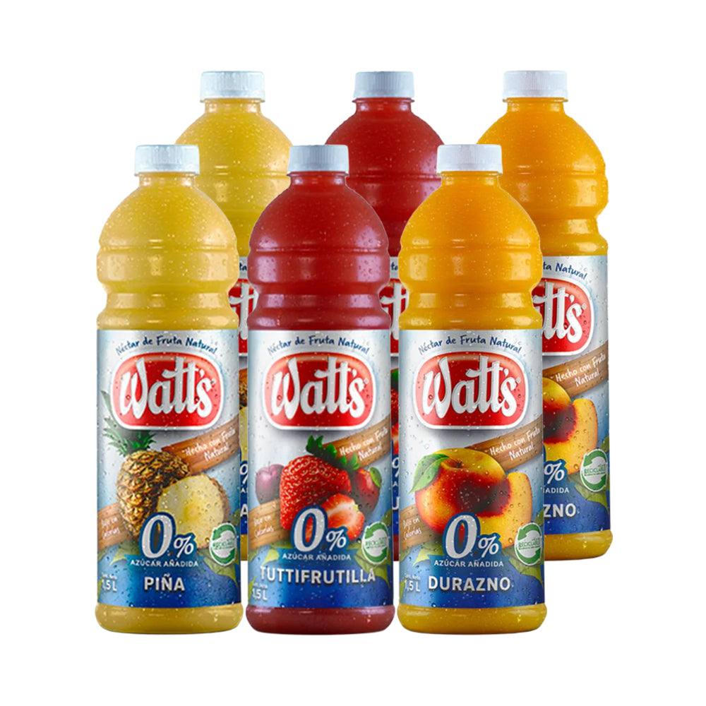Arma tu pack - 6x Jugo Watts Light Variedades 1500cc