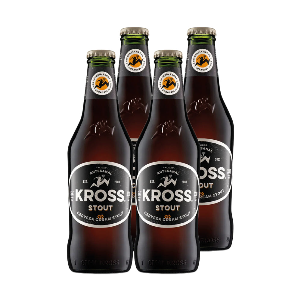 4x Cerveza Kross Stout Botella 330cc