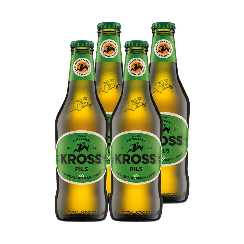 4x Cerveza Kross Pils Botella 330cc