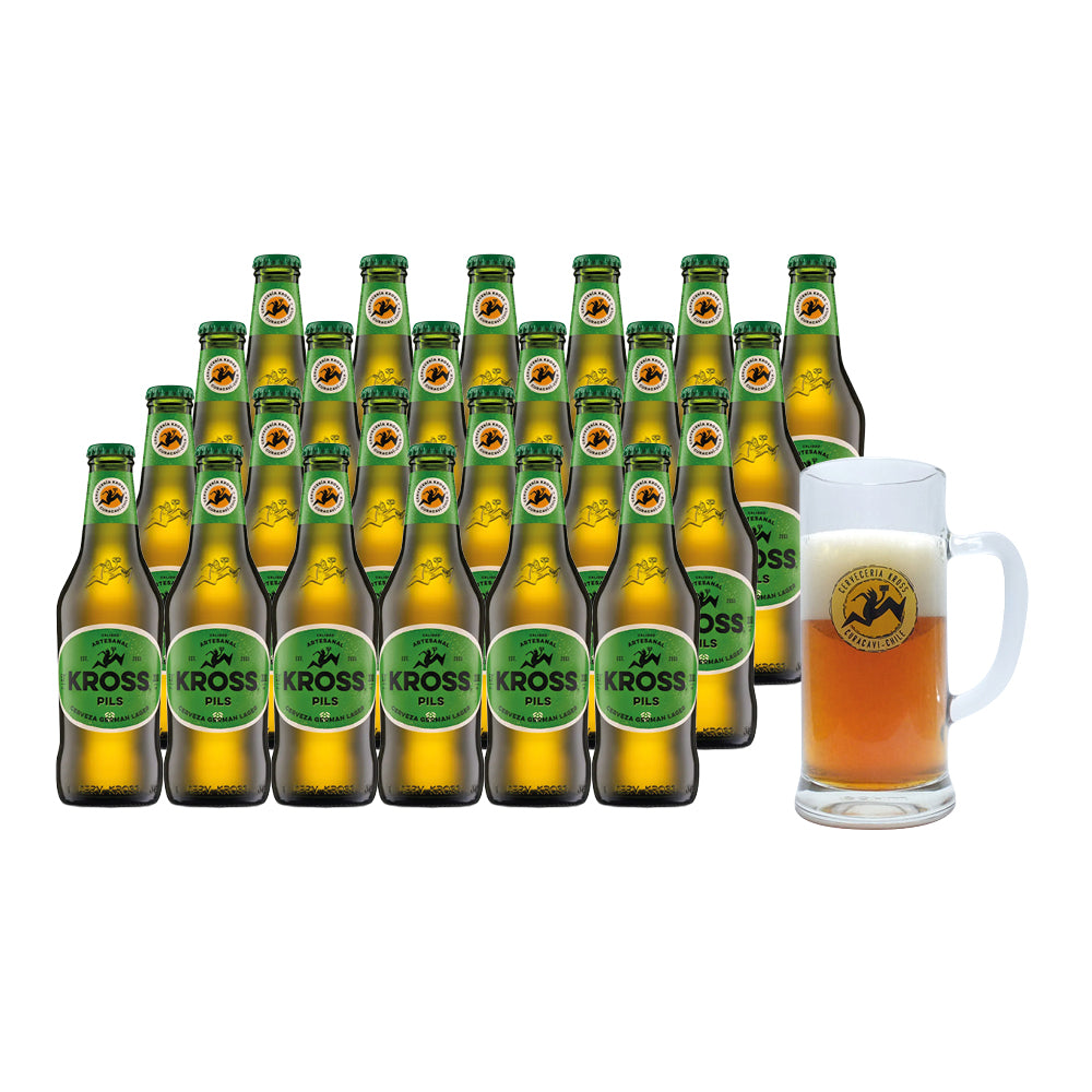 24x Cerveza Kross Pils Botella 330cc + Schopero Kross de Regalo