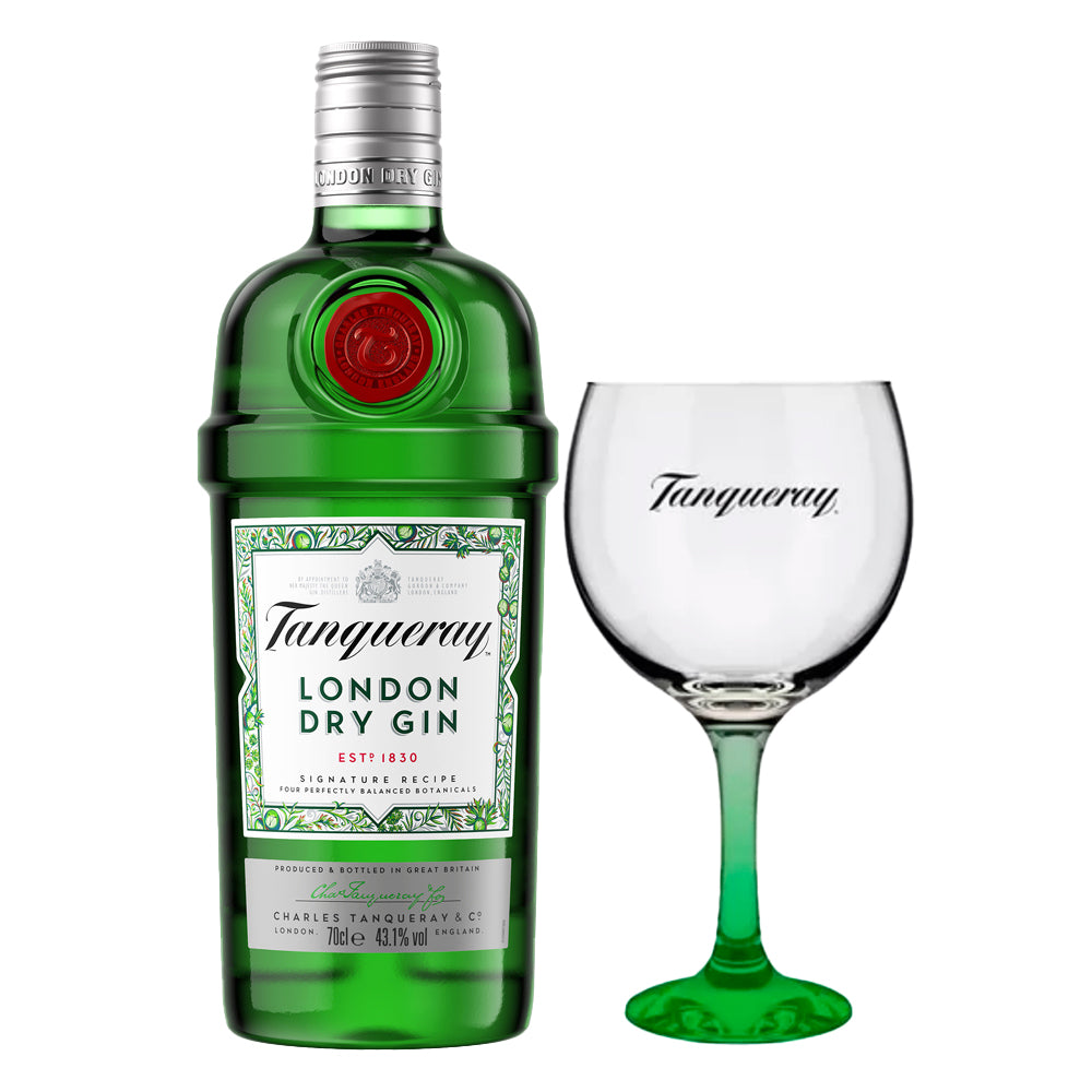 Gin Tanqueray London Dry 700cc + Copa Vidrio de Regalo