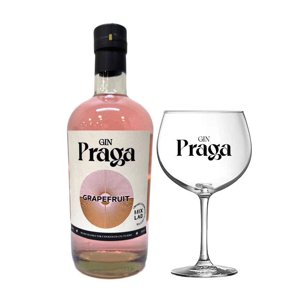 Gin Praga Grapefruit 38° 700cc + Copa Praga de Regalo