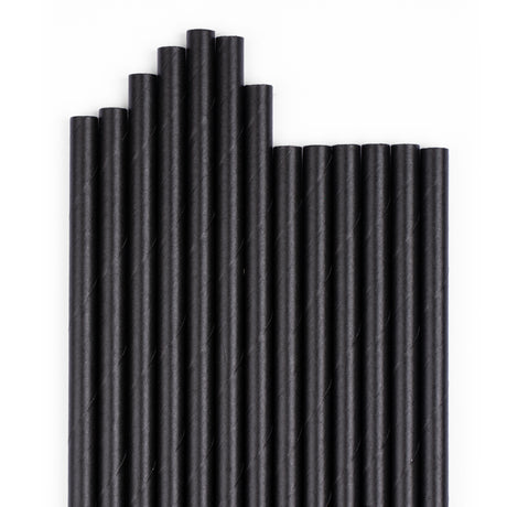 Bombilla Papel Negro 50 Unidades Palms