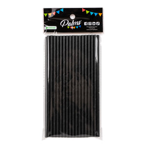 Bombilla Papel Negro 50 Unidades Palms