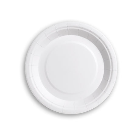 Plato Cartón Blanco 18cm 6 Unidades Palms