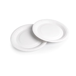 Plato Cartón Blanco 18cm 6 Unidades Palms