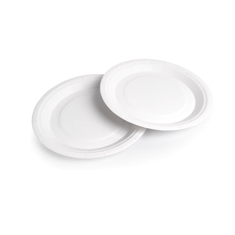 Plato Cartón Blanco 18cm 6 Unidades Palms