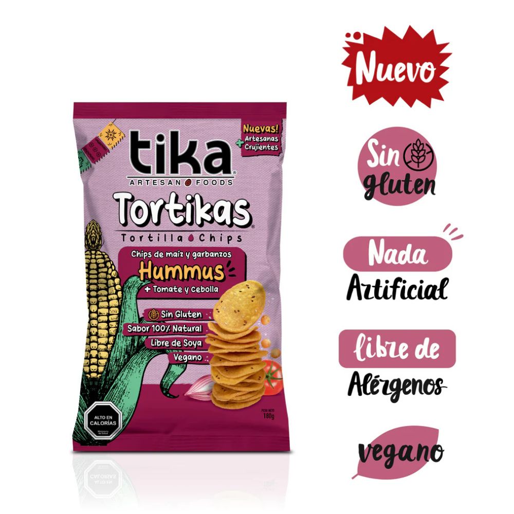 Chips Tika Tortika Hummus & Tomate y Cebolla 180g