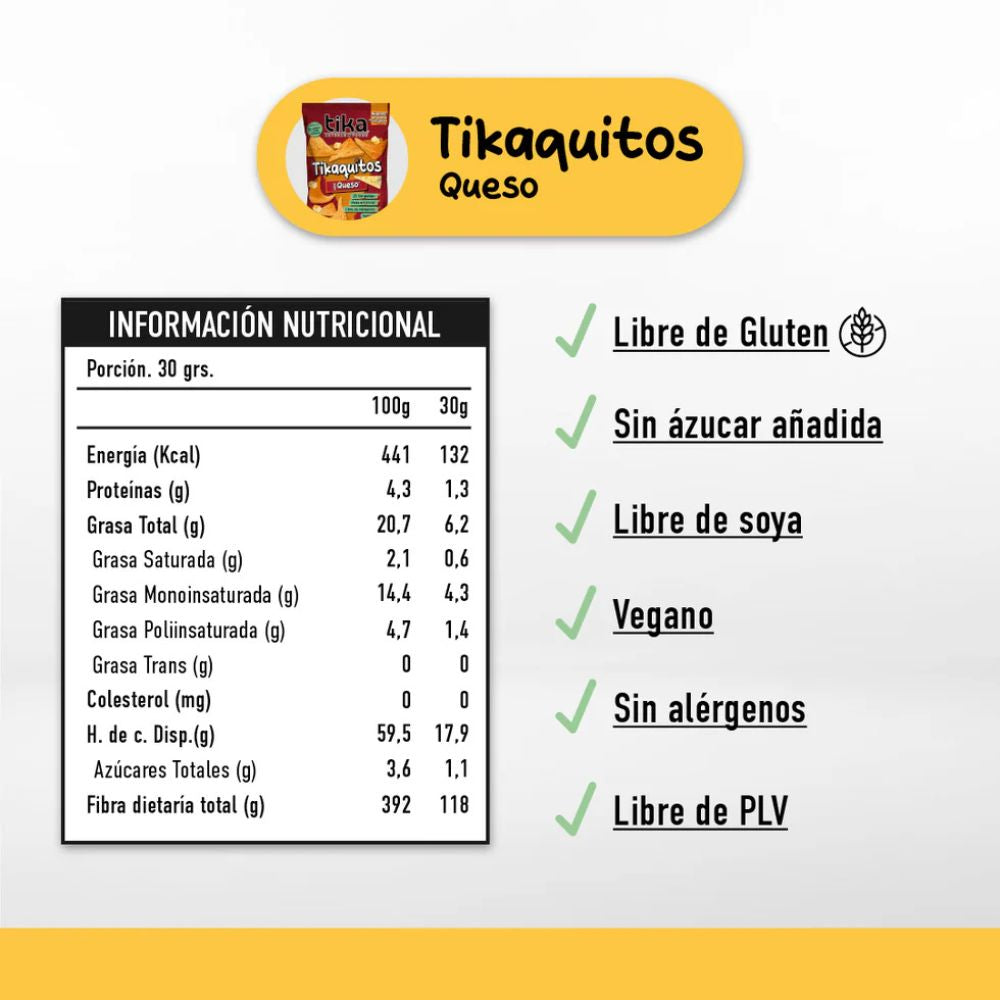 Tortilla Chips Tikaquitos Queso 150g