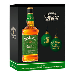 Whiskey Jack Daniels Apple 750cc + 2 Esferas Navideñas