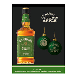 Whiskey Jack Daniels Apple 750cc + 2 Esferas Navideñas