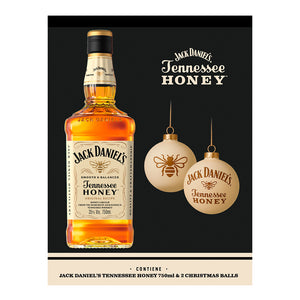 Whiskey Jack Daniels Honey 750cc + 2 Esferas Navideñas