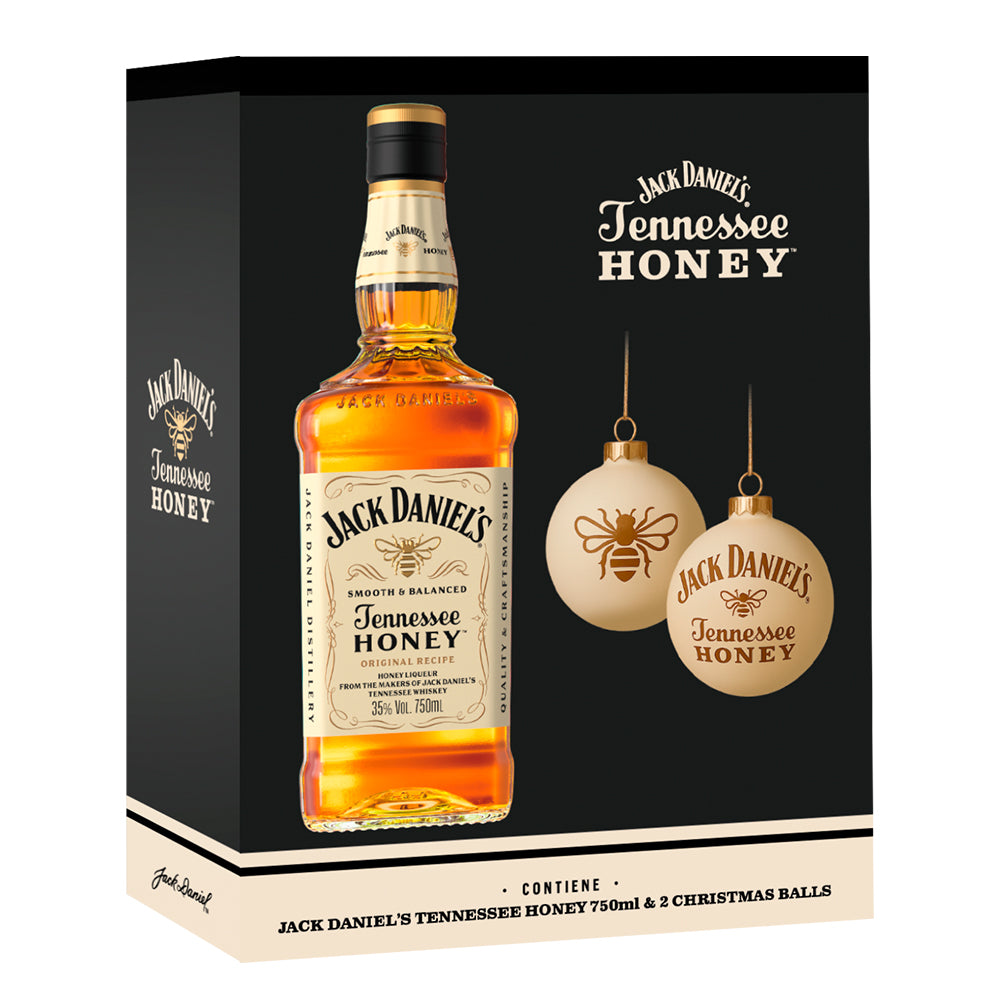 Whiskey Jack Daniels Honey 750cc + 2 Esferas Navideñas
