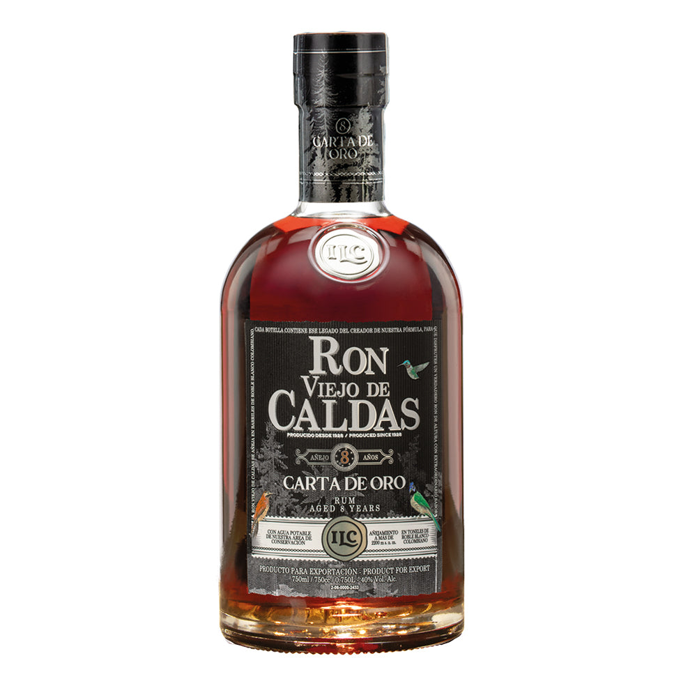 Ron Viejo De Caldas 8 Años Carta De Oro 40° 700cc