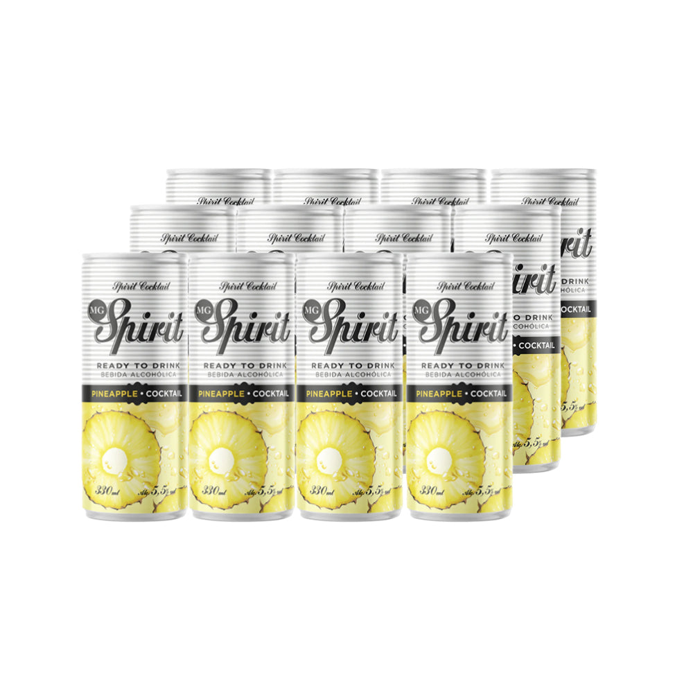 12x Cóctel MG Spirit Pineapple 5,5° Lata 330cc