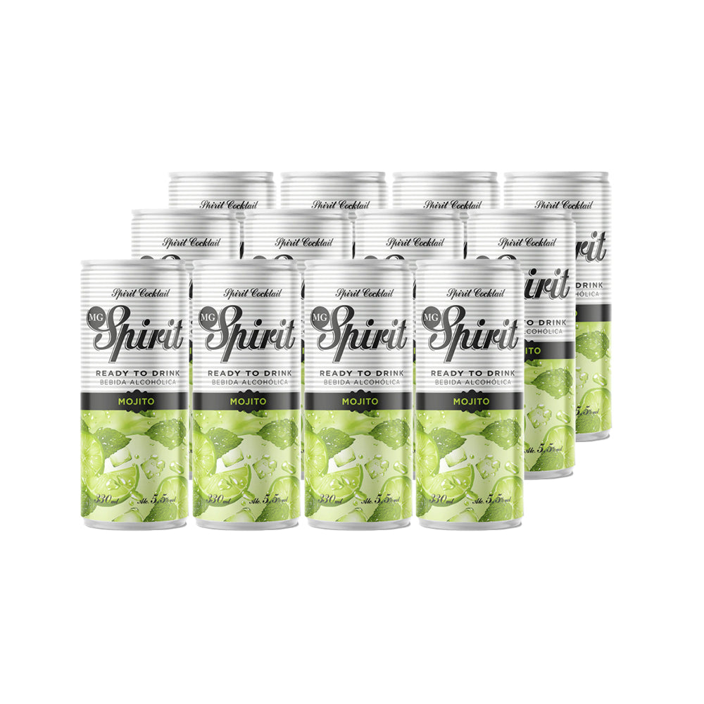 12x Cóctel MG Spirit Mojito 5,5° Lata 330cc