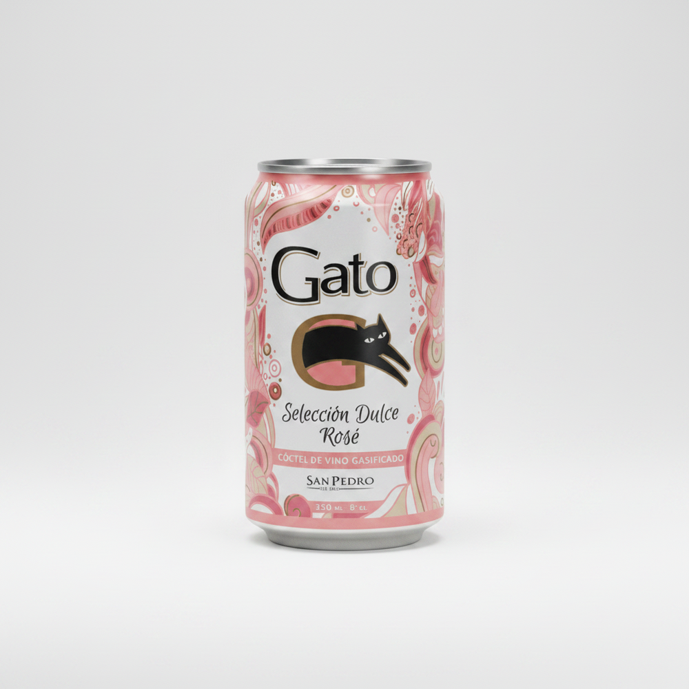 Cóctel Vino Gato Dulce Rosé 9° 350cc