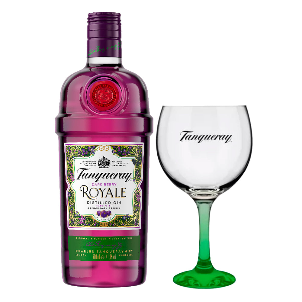 Gin Tanqueray Dark Berry Royale 700cc + Copa de Vidrio de Regalo