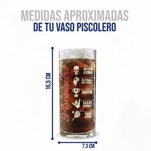 Pack de 3 Vasos Piscoleros Ilustrados 450cc
