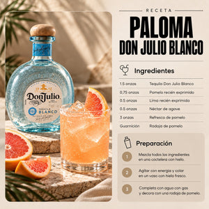 Pack Tequila Don Julio Blanco 750cc + 4 Thomas Henry Pink Grapefuit 200cc + 2 Catrinas de Regalo