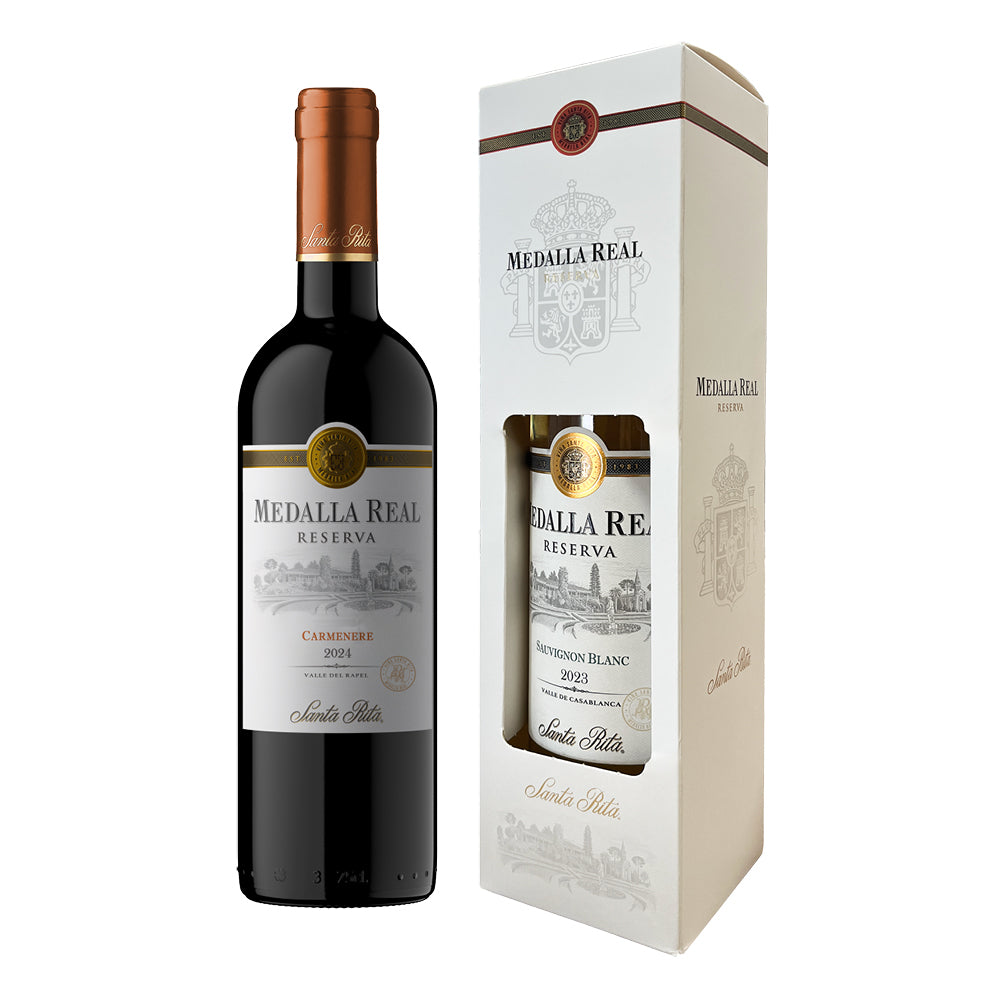 Vino Medalla Real Reserva Cepas 750cc (incluye estuche)
