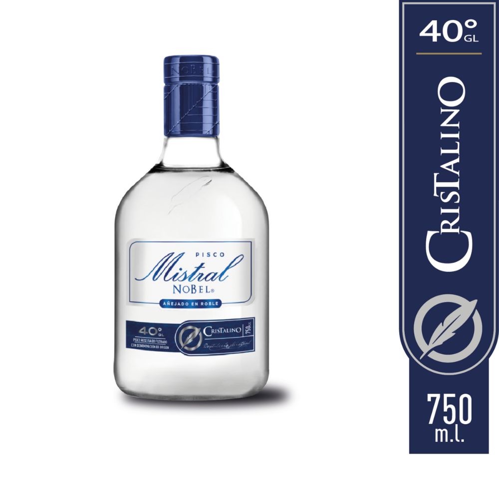 Pisco Mistral Nobel Cristalino 40° 750cc