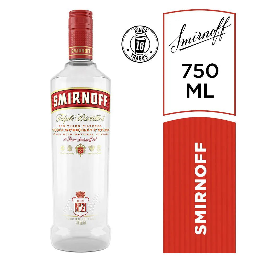 Vodka Smirnoff 21 Red 40° 750cc