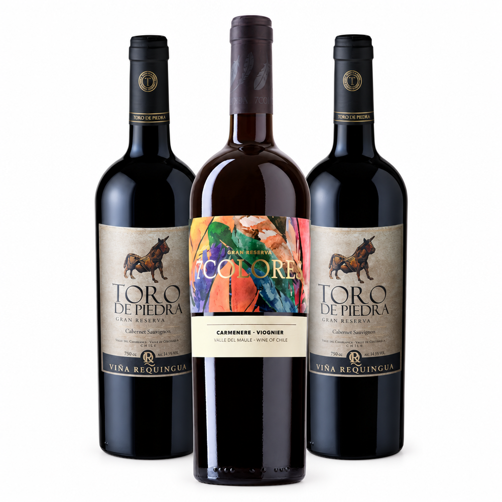 Trío Toro de Piedra x2 + 7 Colores Gran Reserva 750cc