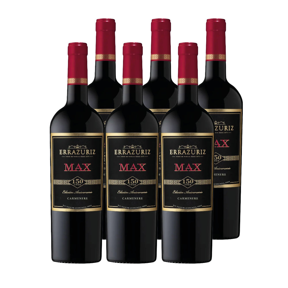 6x Vino Errazuriz Max Carmenere 750cc