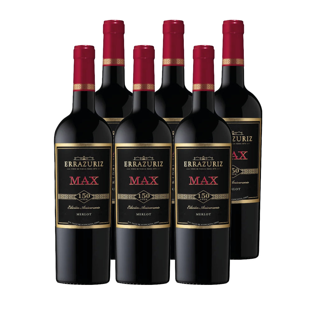 6x Vino Errazuriz Max Merlot 750cc