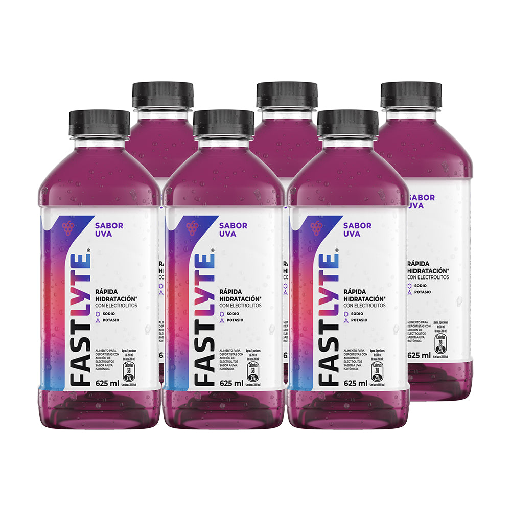 6x Bebida Hidratante Fastlyte Uva 625cc