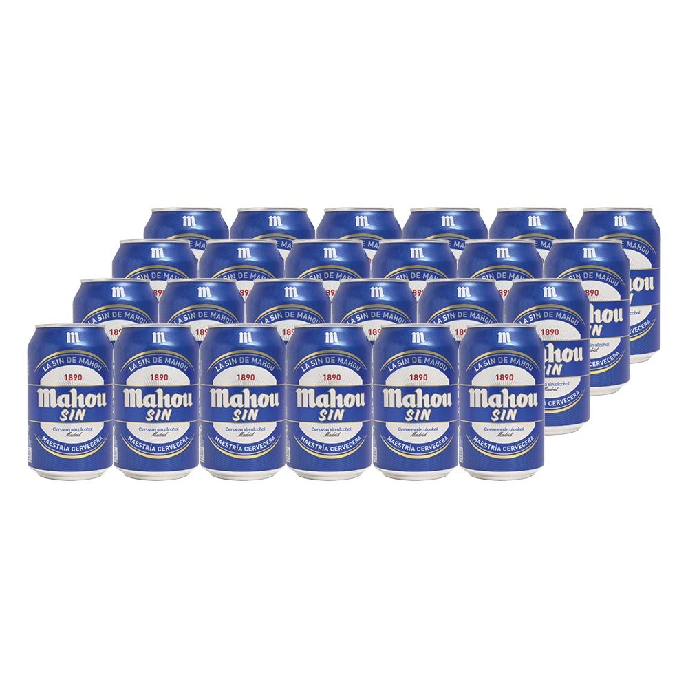 24x Cerveza Mahou Sin Alcohol Lata 330cc [EXP:29/09/2026]