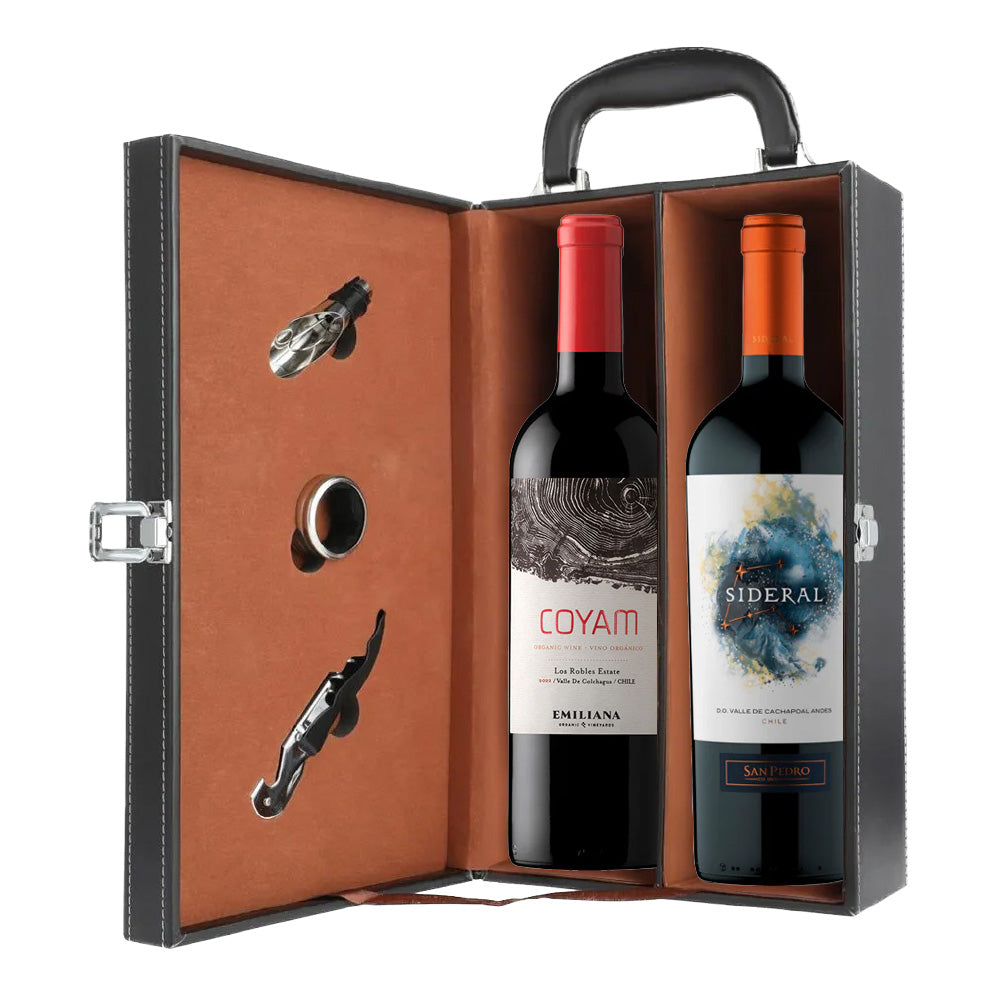 Pack Vinos Premium: Sideral + Coyam + Maleta con Accesorios