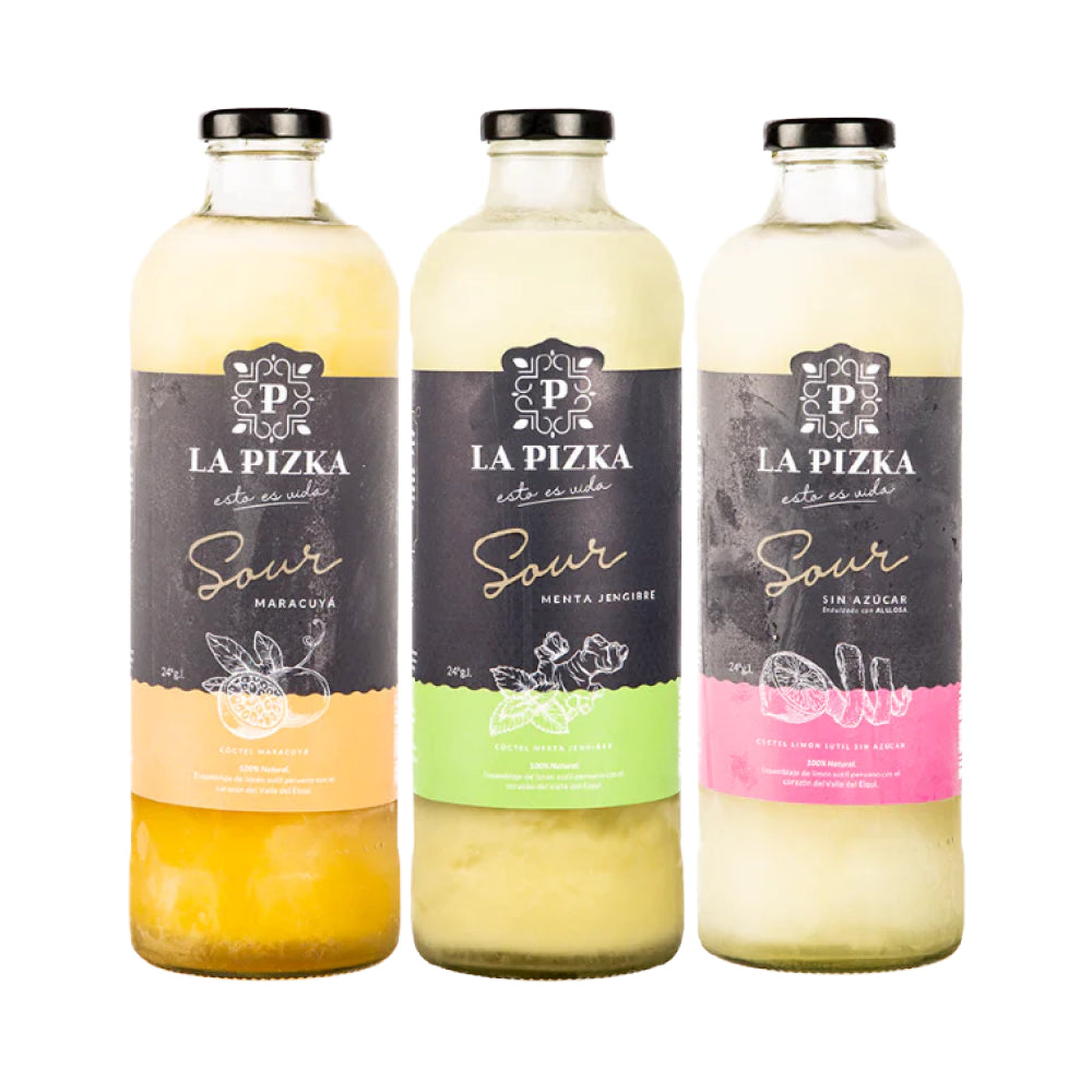 Arma tu Pack - 3x Sour La Pizka Variedades 1000cc - Menta Jengibre / Menta Jengibre / Menta Jengibre