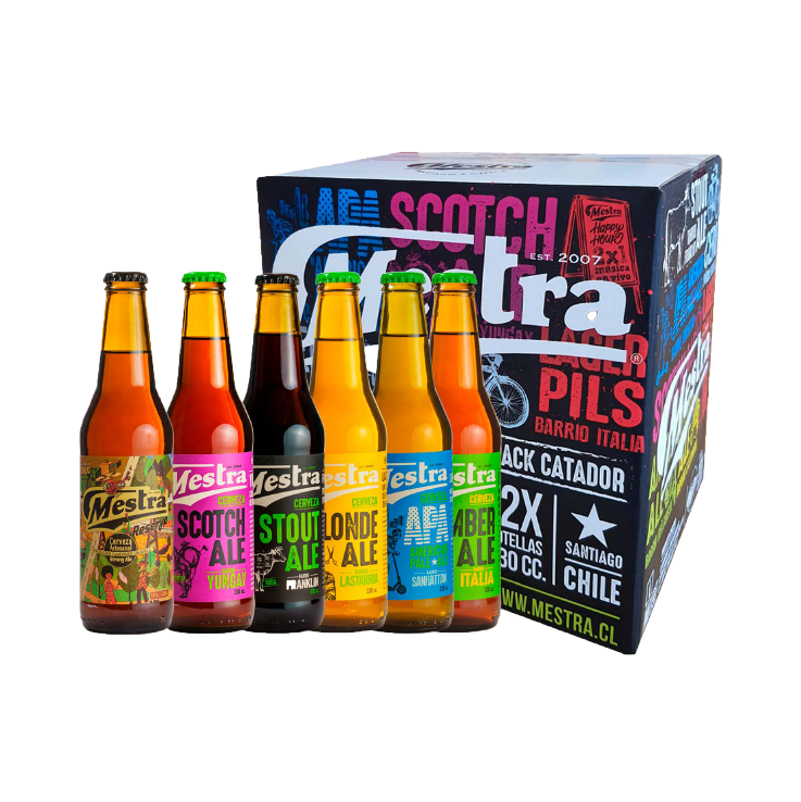 12x Cerveza Mestra Pack Catador 330cc