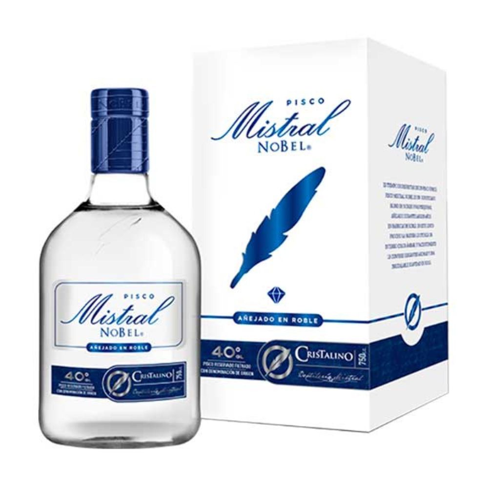 Pisco Mistral Nobel Cristalino 40° 750cc