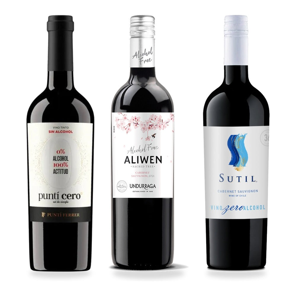 Pack Catador Vinos Tintos Sin Alcohol 750cc (3 und)