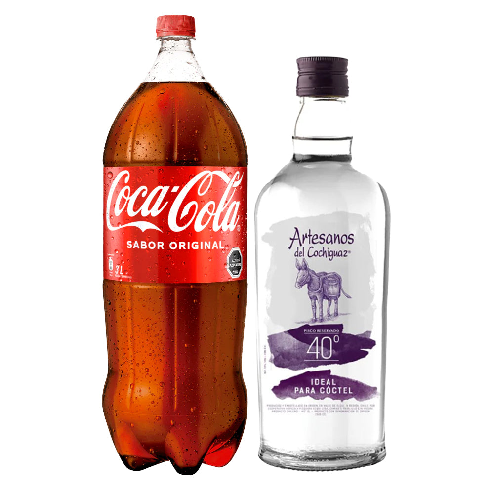 Pack Piscola Artesanos del Cochiguaz Transparente 40° 1500cc