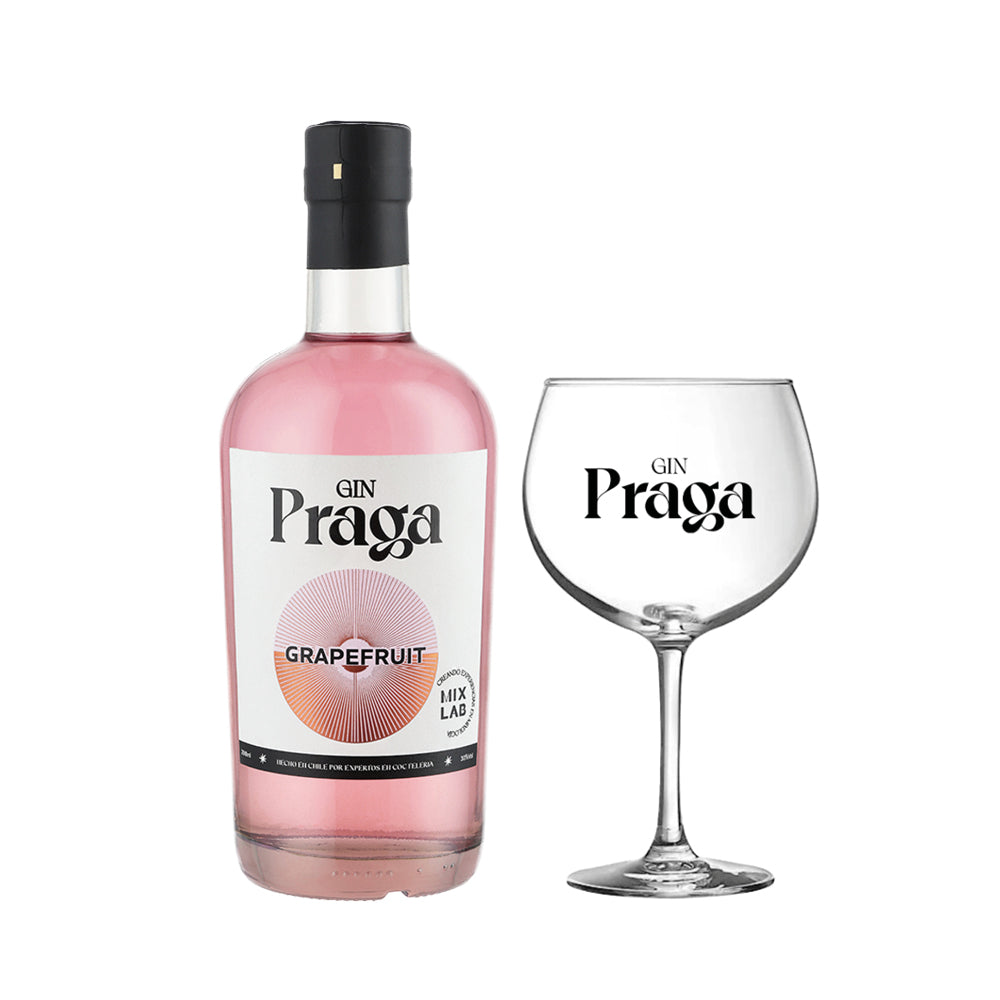 Gin Praga Grapefruit 38° 700cc + Copa Praga de Regalo