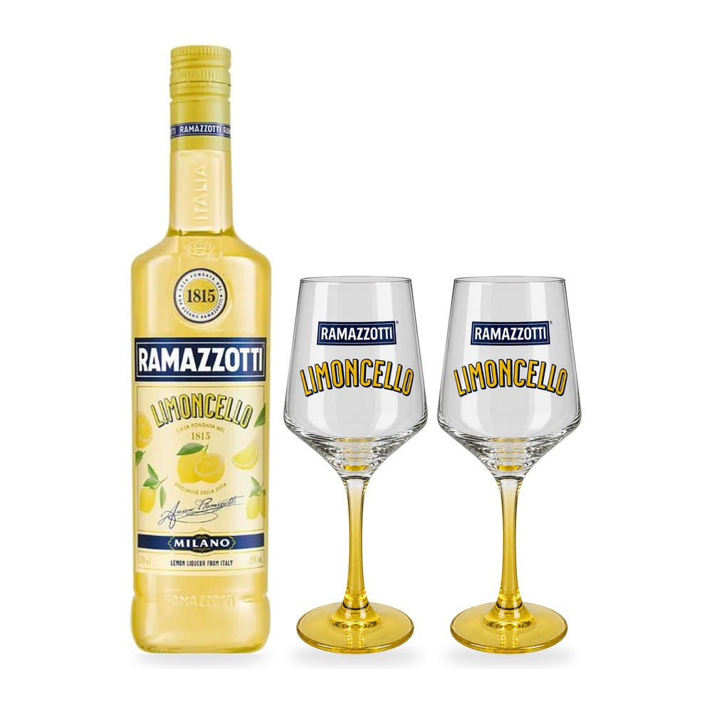 Licor Aperitivo Ramazzotti Limoncello 18° 700cc + 2 Copas Ramazzotti de Regalo