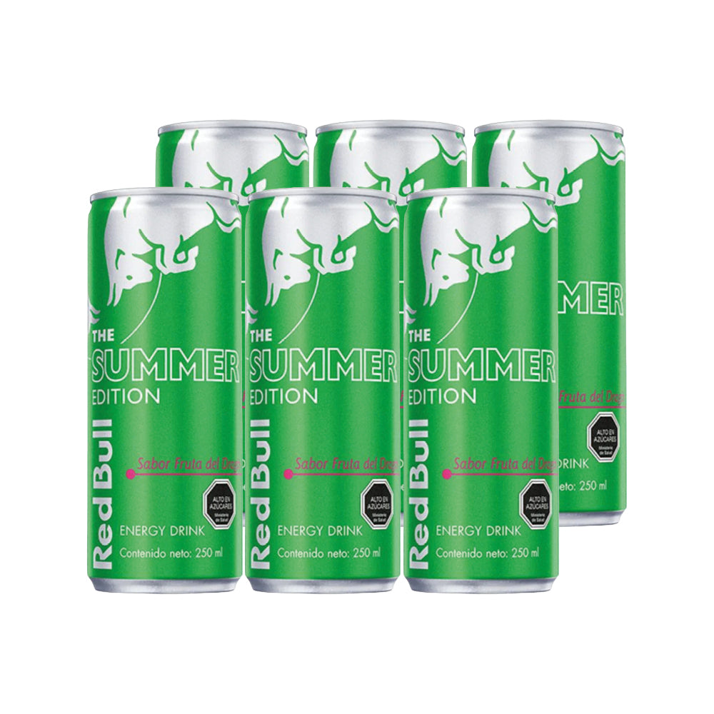 6x Bebida Energética Red Bull Fruta del Dragón 250cc