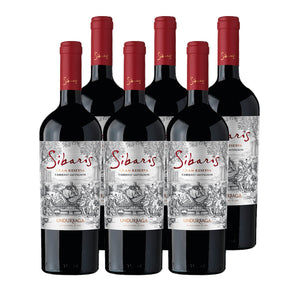 6x Vino Sibaris Gran Reserva Cepas 750cc
