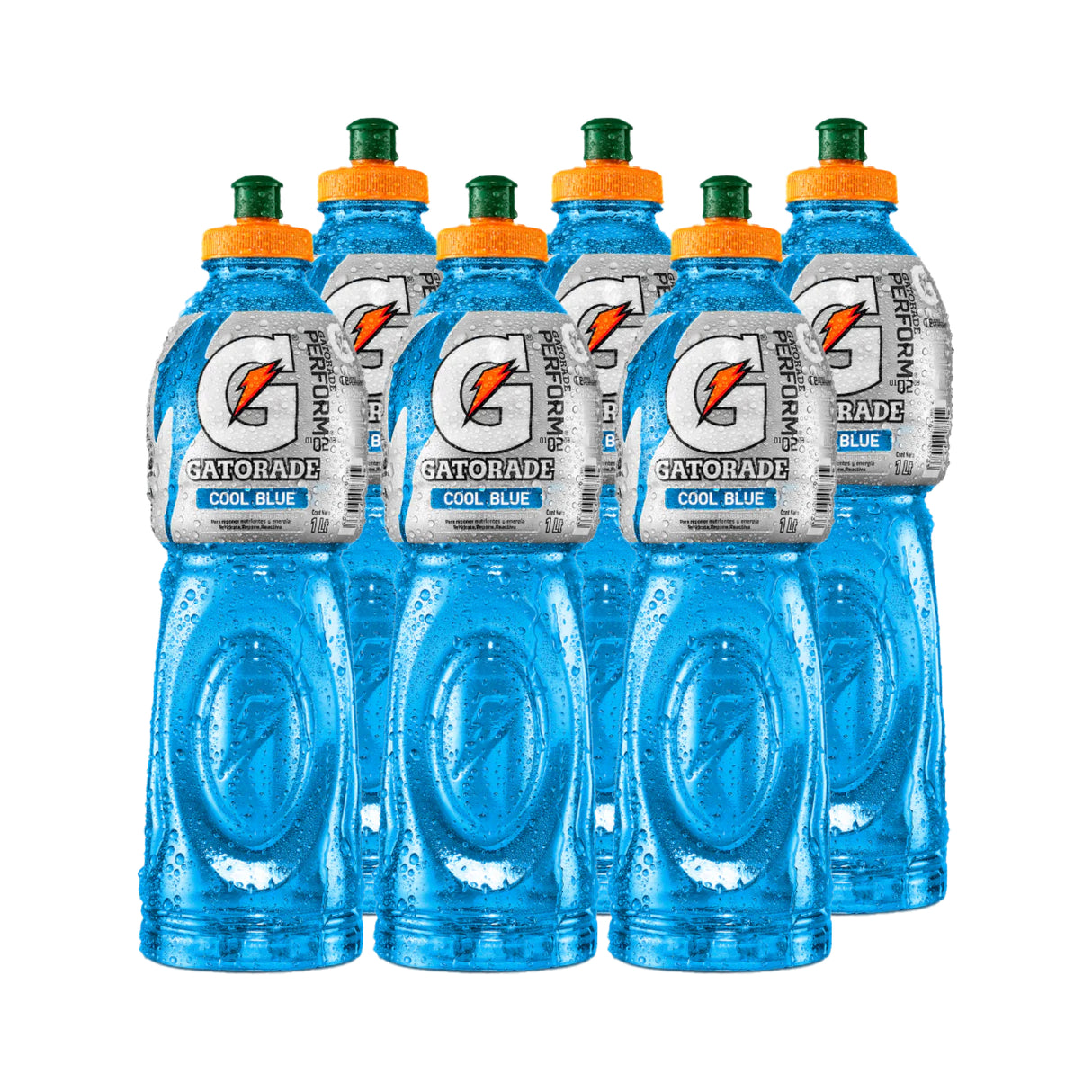 6x Bebida Isotónica Gatorade Cool Blue 1000cc